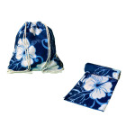 Towel in Bag Flower blue